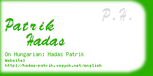 patrik hadas business card